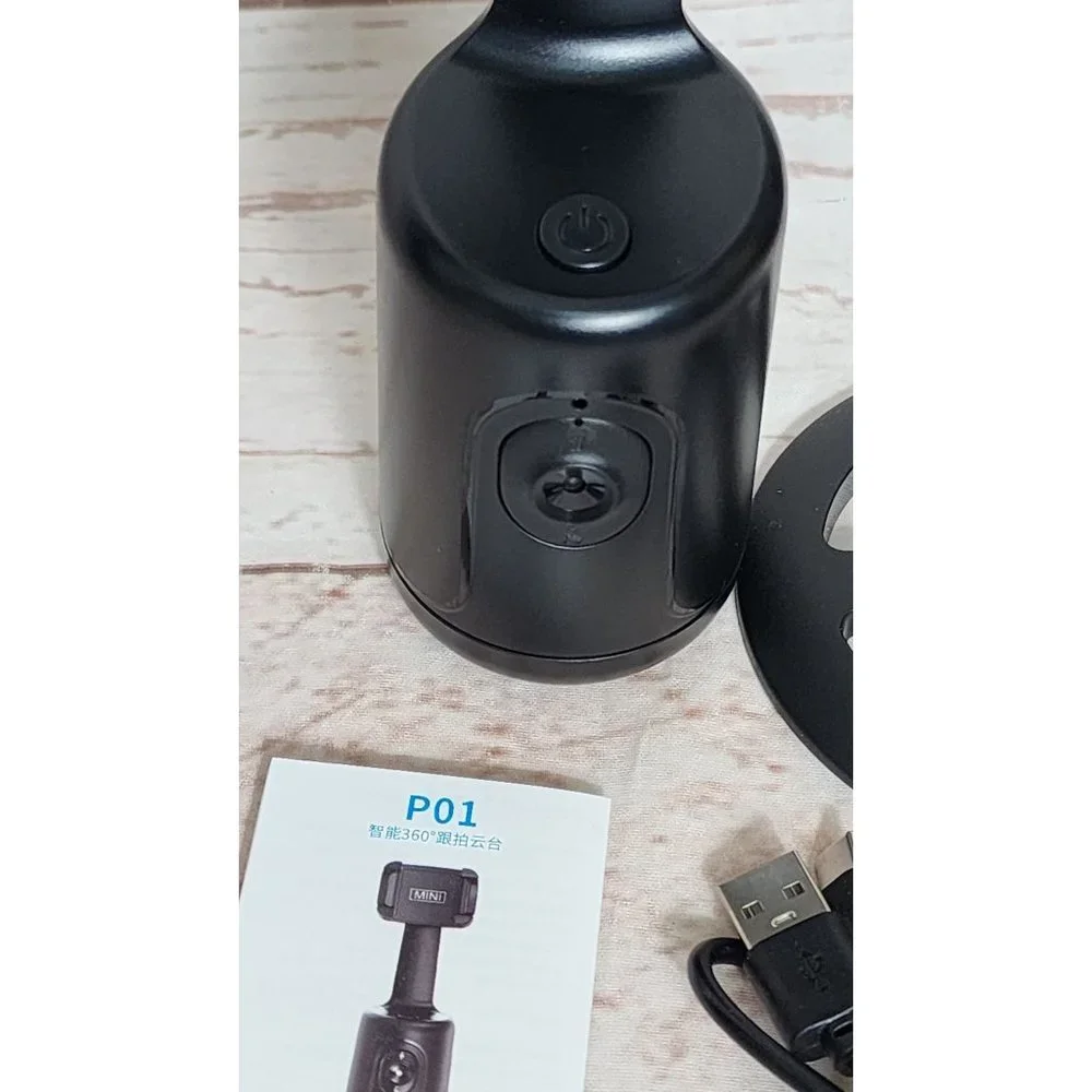 Universal Magic Snapshot: 360° Auto Face Tracking Selfie Tripod - ABS Black, No